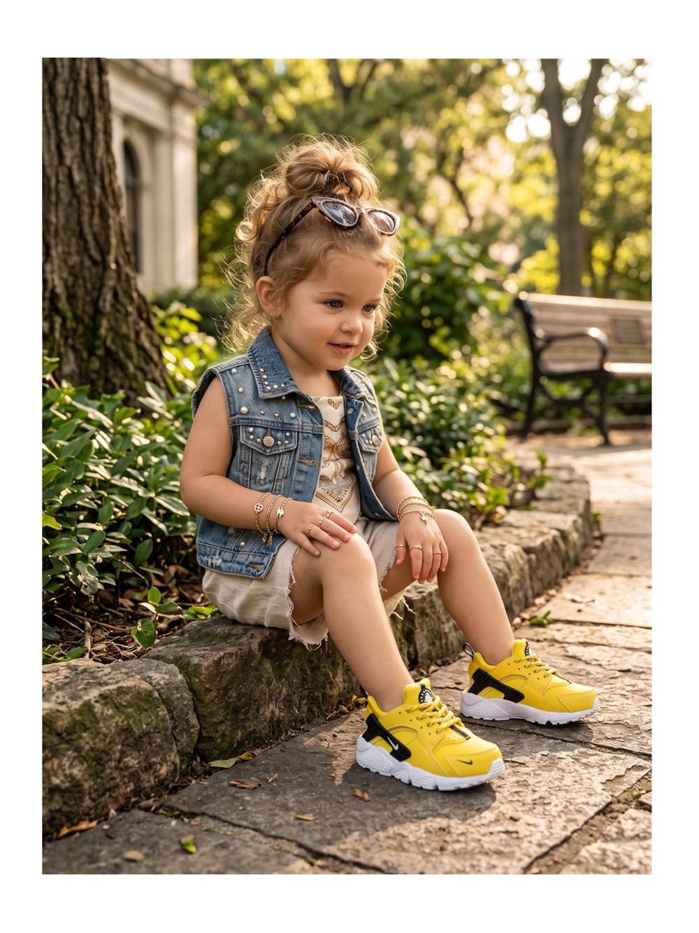 Nike ✔︎ Huarache Run SE TD Baby Walker Girl Boy Sneakers ✔︎ Bright Citron ✔︎ 6C
